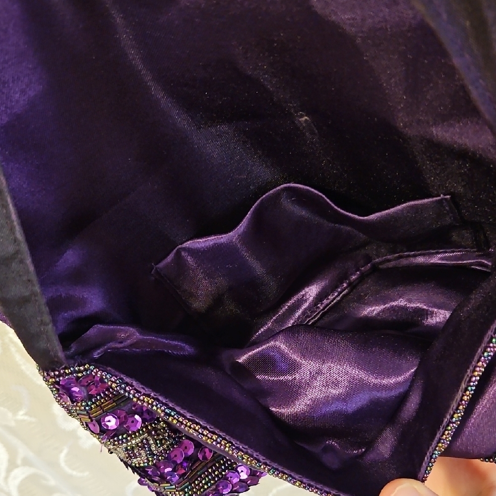 Purple Beaded Bag - Picture 6 of 8